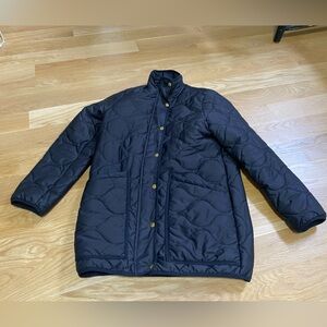 Quince Women’s Featherless Quilted Puffer with Gold Button detail in Size S